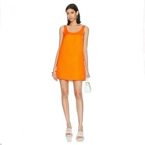 Frame Denim | Dresses | Frame Micro Flare Dress In Nectarine | Poshmark